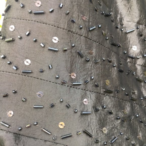 "Lets Get This Party On!" NWOT, Simmering, Shimmering, Silver Dress  size 8 - Picture 4 of 12